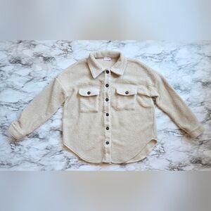 Pink Lily Cream Sherpa Jacket